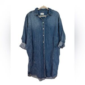 Universal Standard Blue Denim Midi Dress